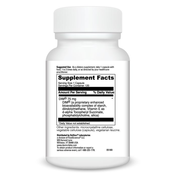 Supplement bottle with label on a white background
