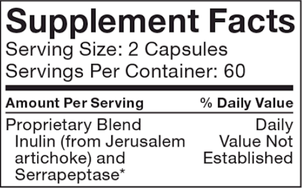 Supplement facts label