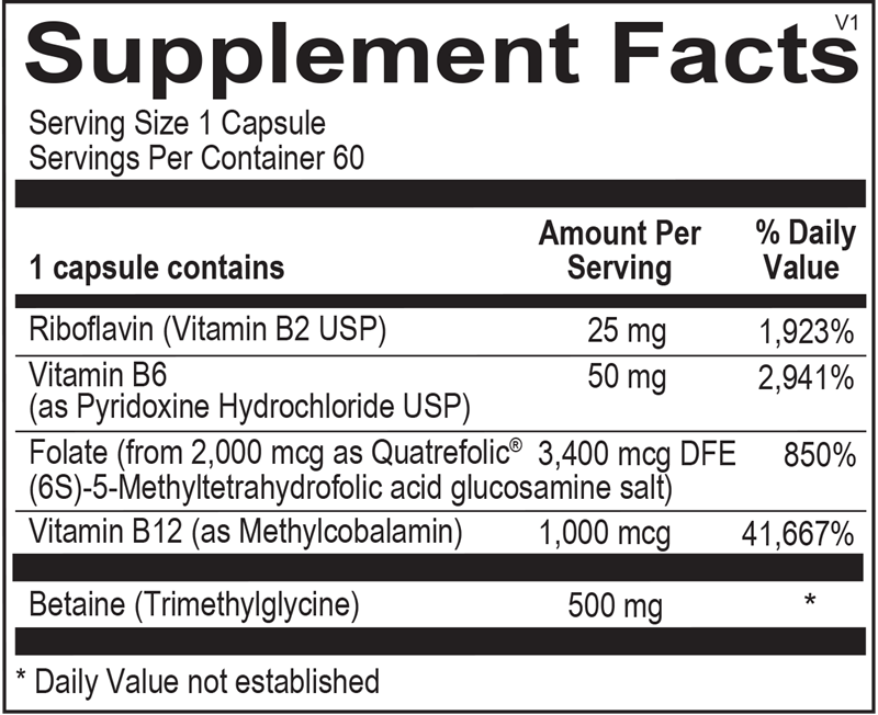 A picture of the supplement facts label.