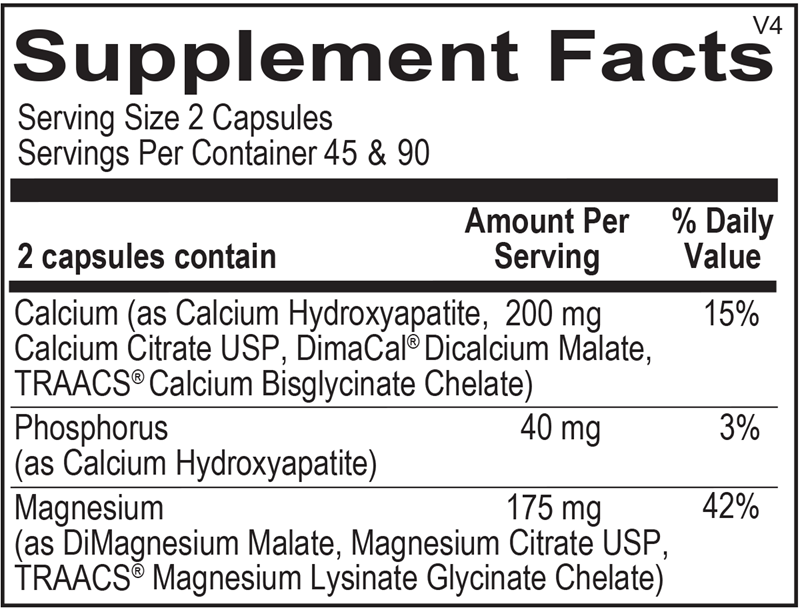 A picture of the supplement facts label.