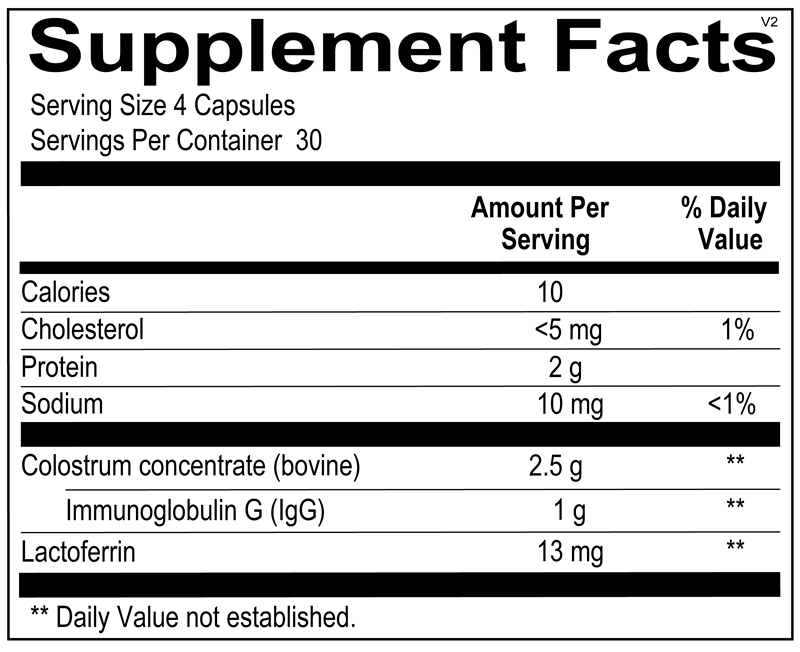 A picture of a label with supplement facts