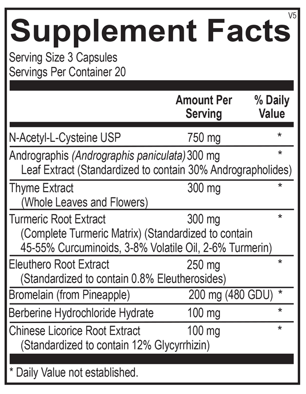 A picture of the supplement facts label.