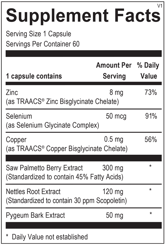 A picture of the supplement facts label.