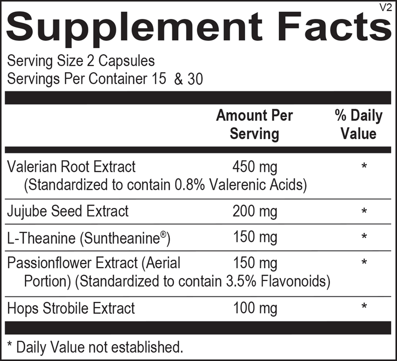 A picture of the supplement facts label.