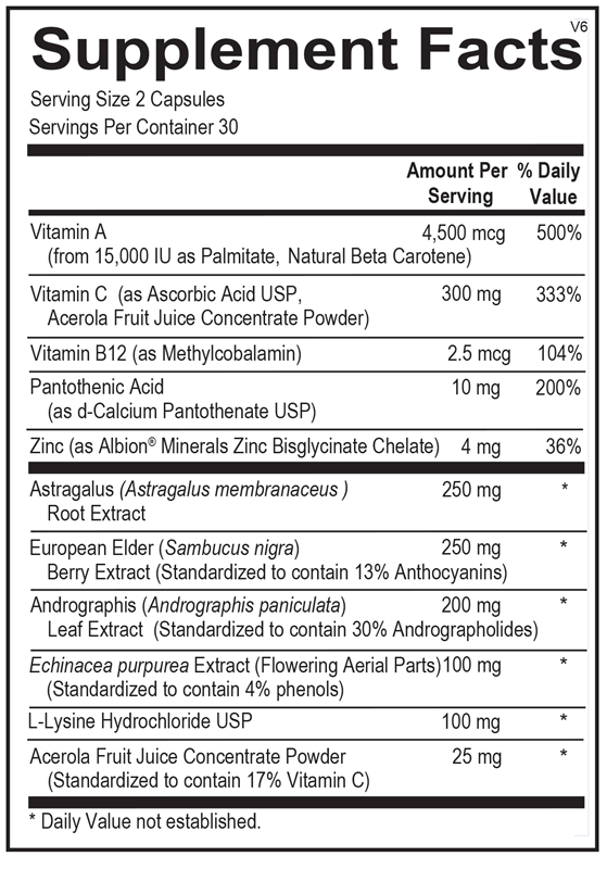 A picture of the supplement facts label.