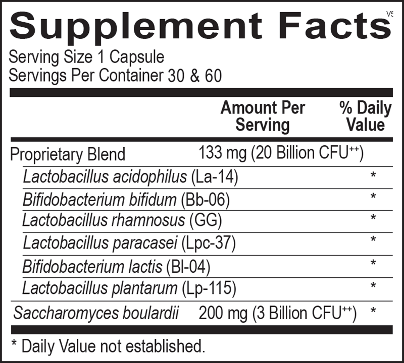 A picture of the supplement facts label.
