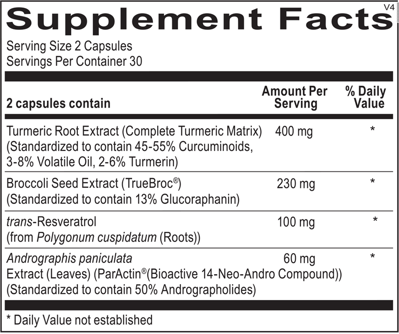 A picture of the supplement facts label.