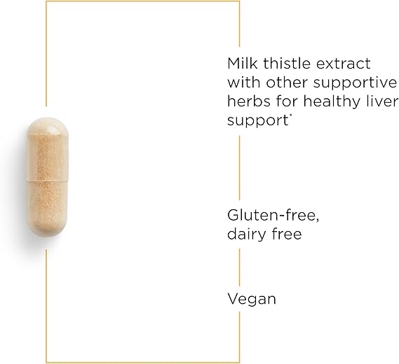 A picture of a tan capsule. Gluten and dairy free and Vegan