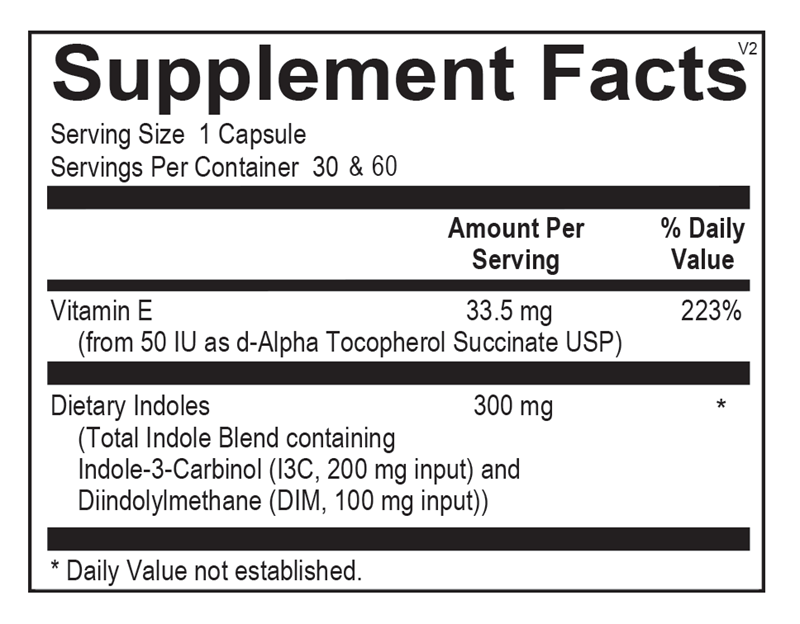 A picture of the supplement facts label.