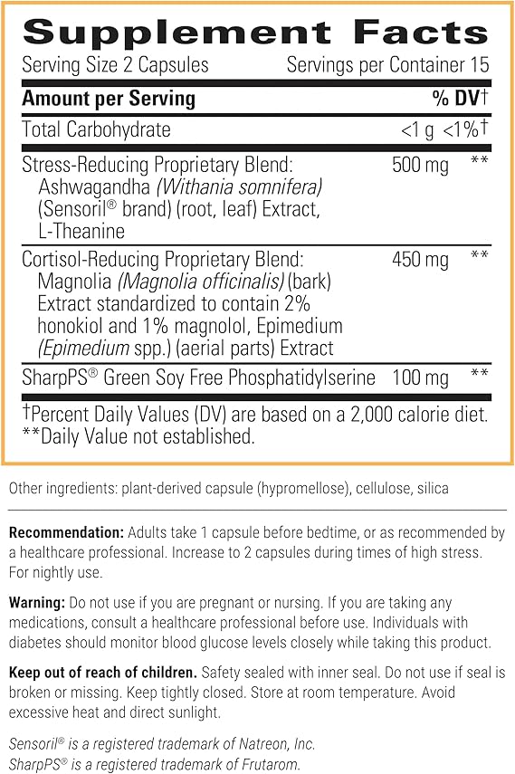 A list of supplement facts.
