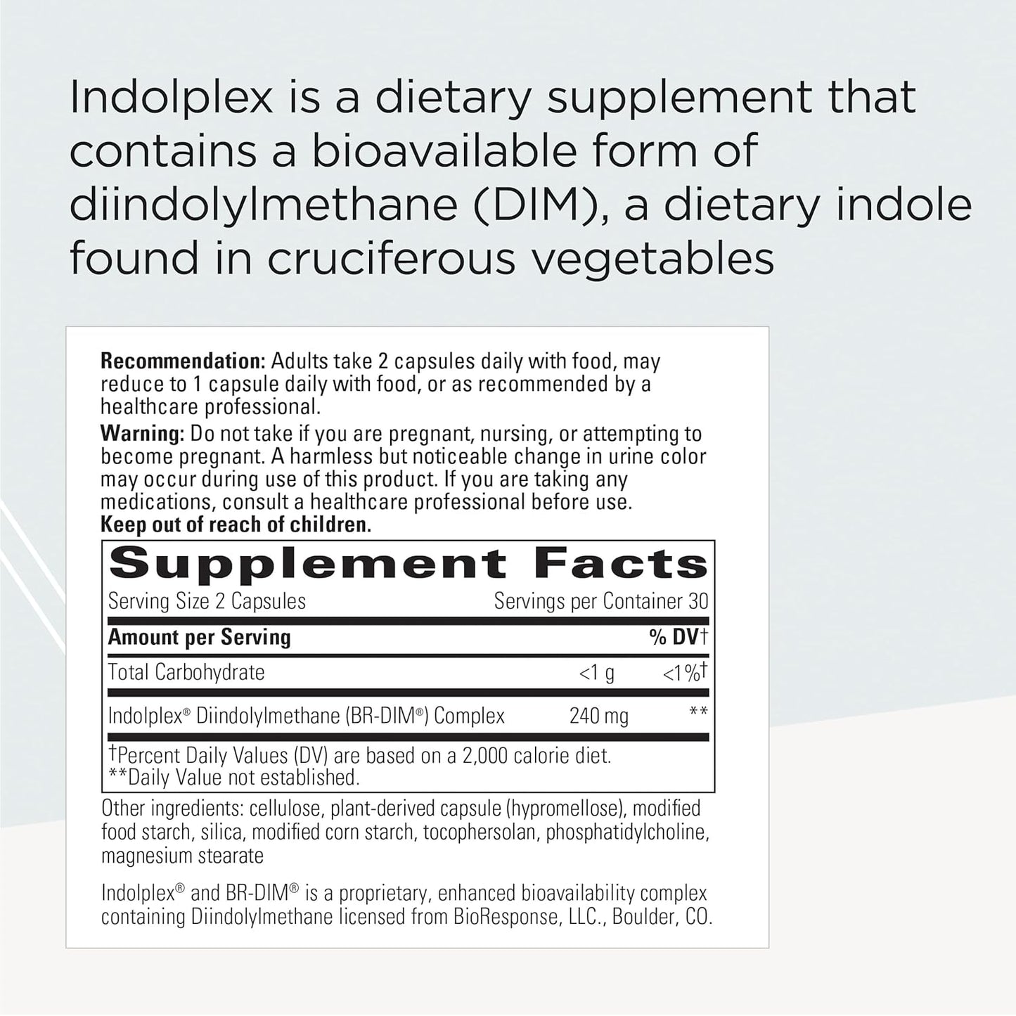 A picture of a label with supplement facts