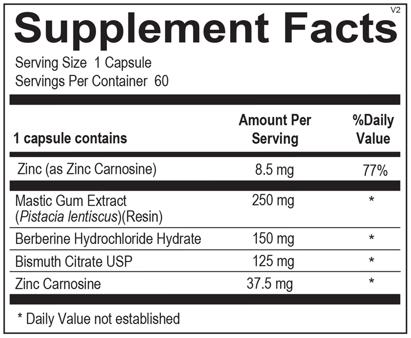 A picture of the supplement facts label.