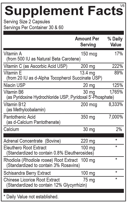 A picture of the supplement facts label.
