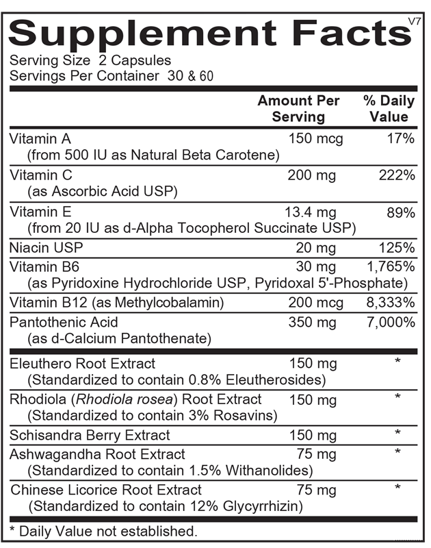 A picture of the supplement facts label.