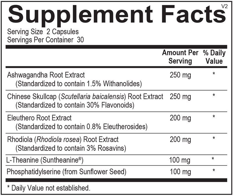 A picture of the supplement facts label.