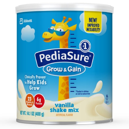 PediaSure® Grow & Gain Shake Mix Vanilla Flavor 14.1 oz. Can Powder Protein (66959)