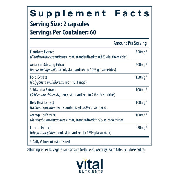 A picture of the supplement facts label.