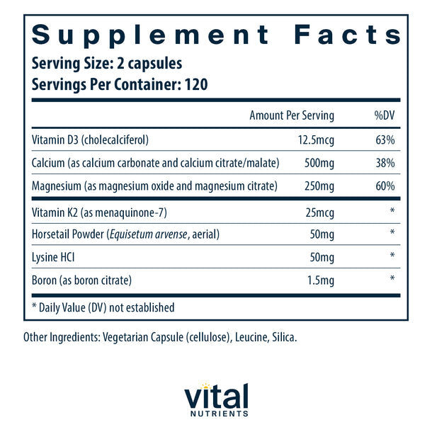 A picture of the supplement facts label