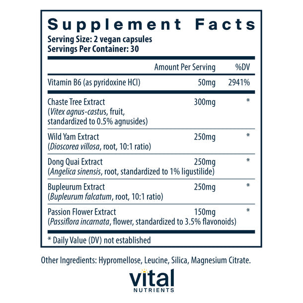 A picture of the supplement facts label.