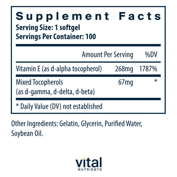A picture of the supplement facts label