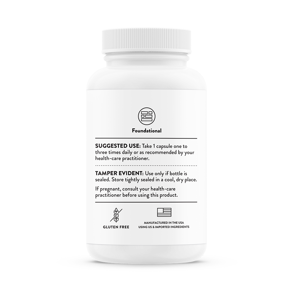 Suggested use for a bottle of Thorne Riboflavin 5'-Phosphate dietary supplement