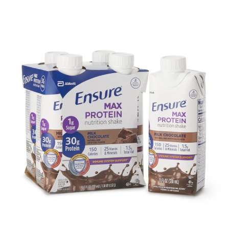 Ensure® Max Protein Nutrition Shake Milk Chocolate Flavor Liquid 11 oz. Reclosable Carton (66899)