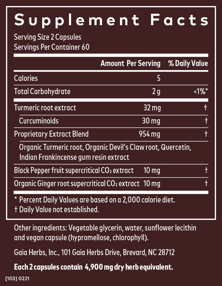 A list of supplement facts.