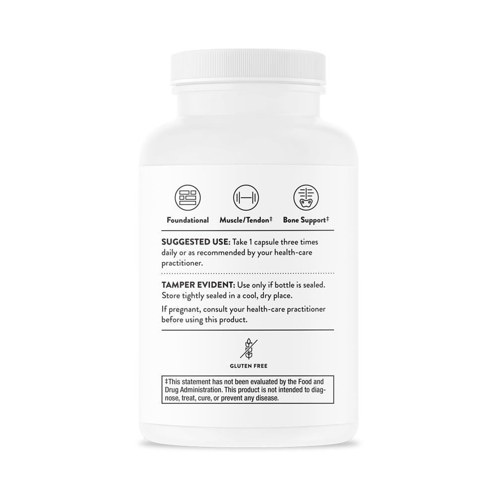 Suggested use for a bottle of Thorne Calcium-Magnesium Malate dietary supplement