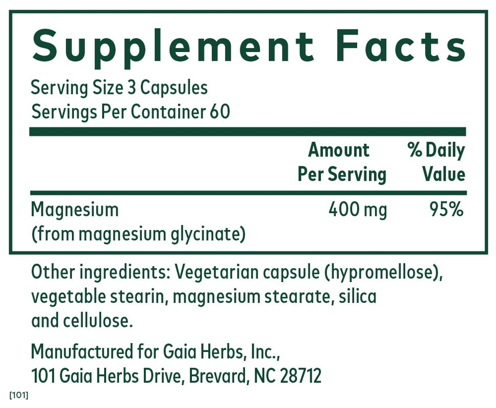 A list of supplement facts.