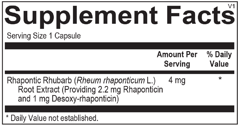A picture of the supplement facts label.