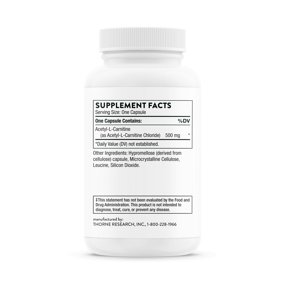 Supplement bottle with label on a white background