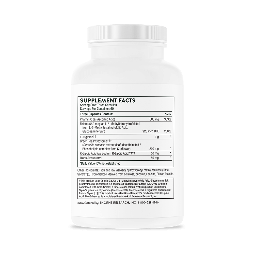 Supplement bottle with label on a white background