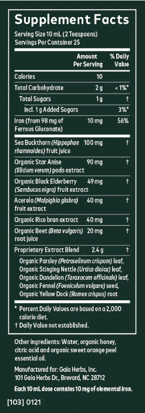 A list of supplement facts.