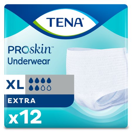 Unisex Adult Absorbent Underwear TENA® ProSkin™ Extra Protective Pull On with Tear Away Seams, Moderate Absorbency (72116, 72232, 72332, 72425)