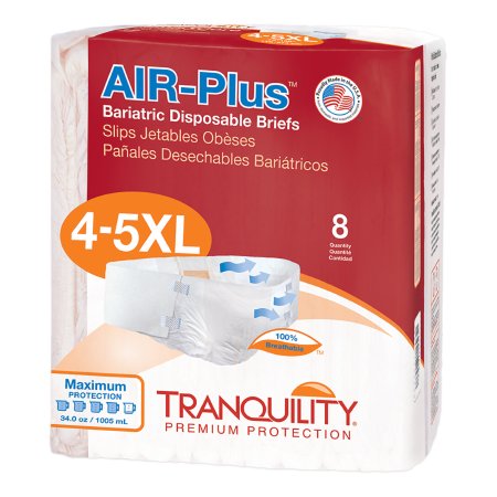 Unisex Adult Brief Tranquility® AIR-Plus™ Bariatric 4 to 5X-Large Disposable Heavy Absorbency (2195)