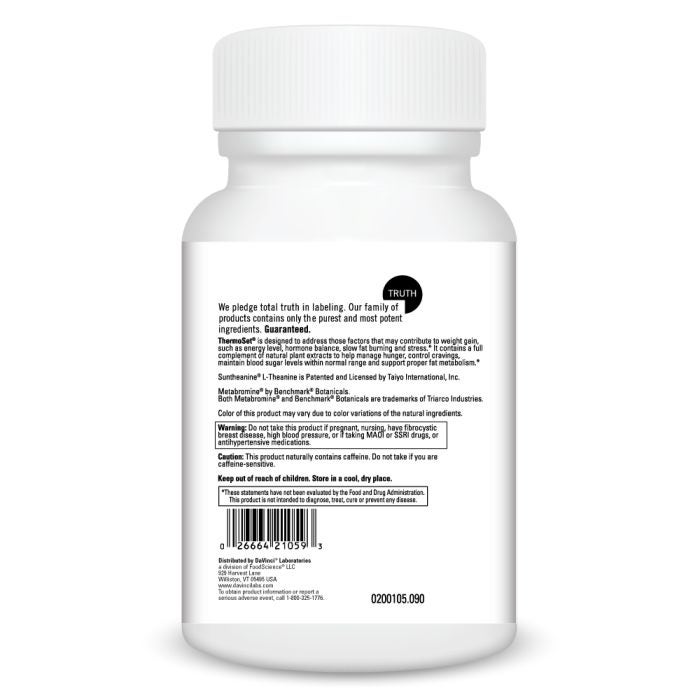 White supplement bottle with label on a white background