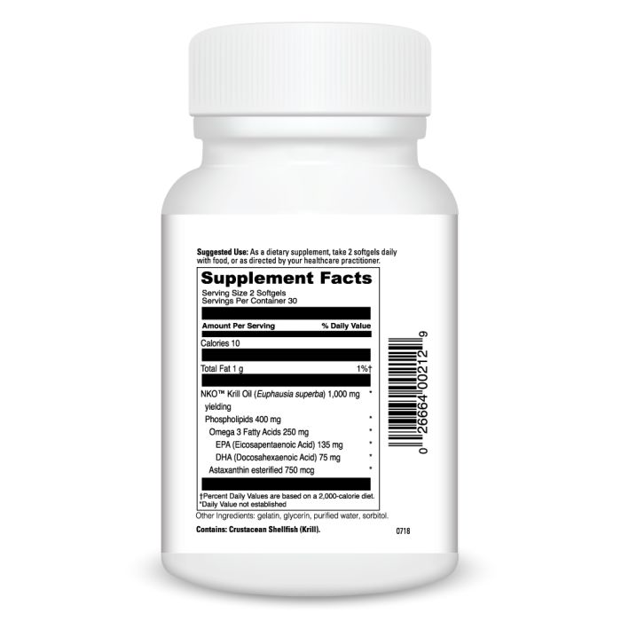 Supplement bottle with label on a white background