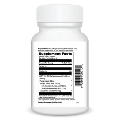Supplement bottle with label on a white background