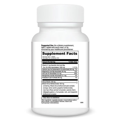 Supplement bottle with label on a white background