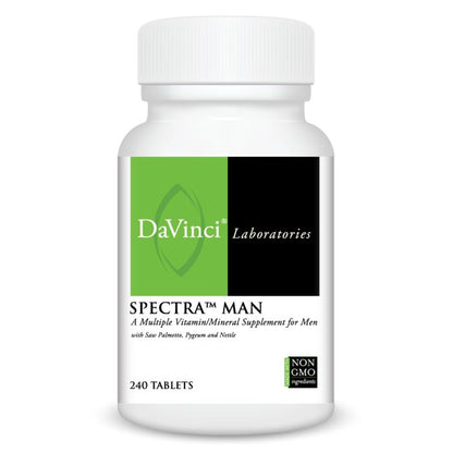 DaVinci Laboratories Spectra Man supplement bottle on a white background