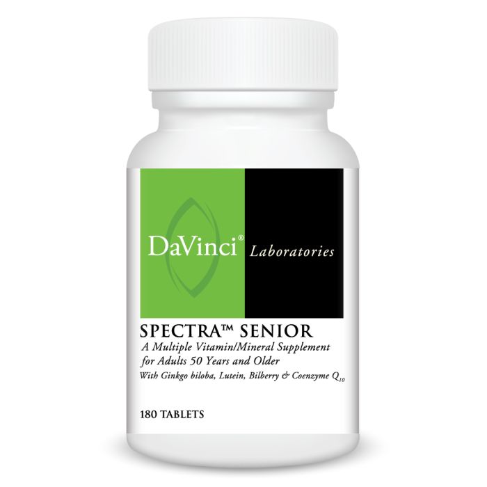 DaVinci Laboratories Spectra Senior supplement bottle on a white background