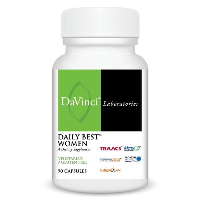 DaVinci Laboratories Daily Best Women dietary supplement bottle on a white background