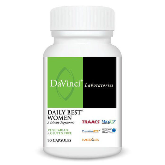 DaVinci Laboratories Daily Best Women dietary supplement bottle on a white background