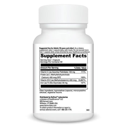 Supplement bottle with label on a white background