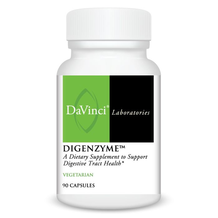 DaVinci Laboratories Digenzyme supplement bottle on a white background
