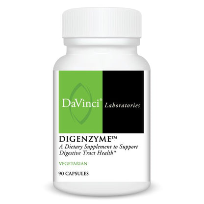 DaVinci Laboratories Digenzyme supplement bottle on a white background