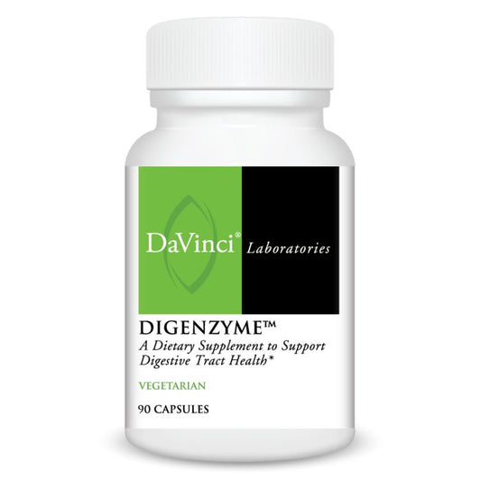 DaVinci Laboratories Digenzyme supplement bottle on a white background