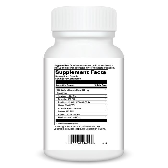 Supplement bottle with label on a white background