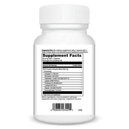 Supplement bottle with label on a white background