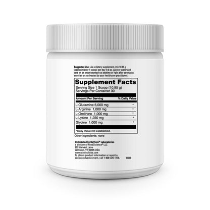 Supplement container with label showing 'Supplement Facts' on a white background